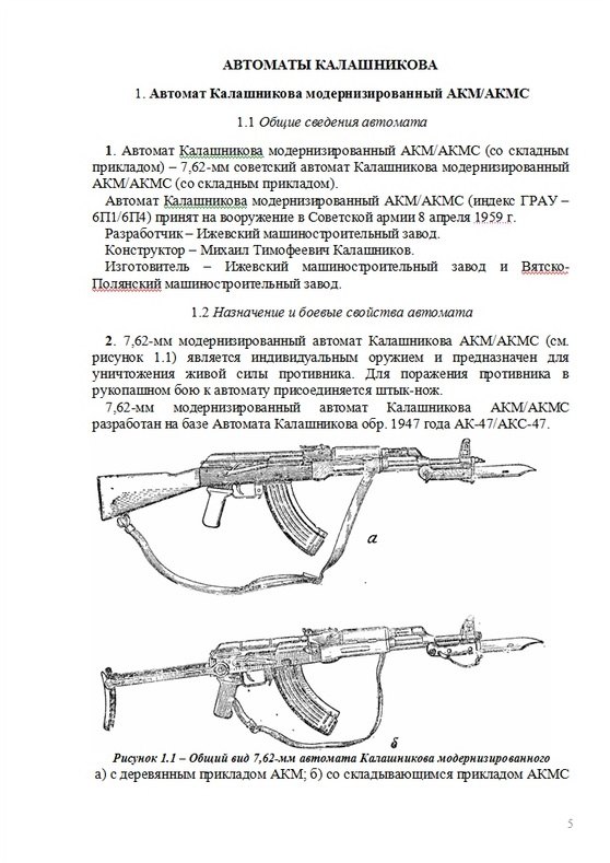 Автомат калашникова рисунок с обозначениями