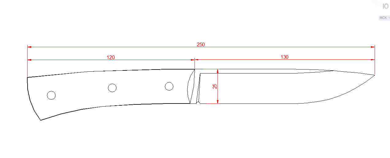 Размеры пластунского ножа чертеж