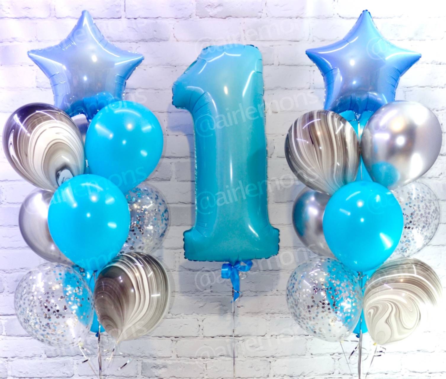 оформление шарами на день рождения мальчика 1 год