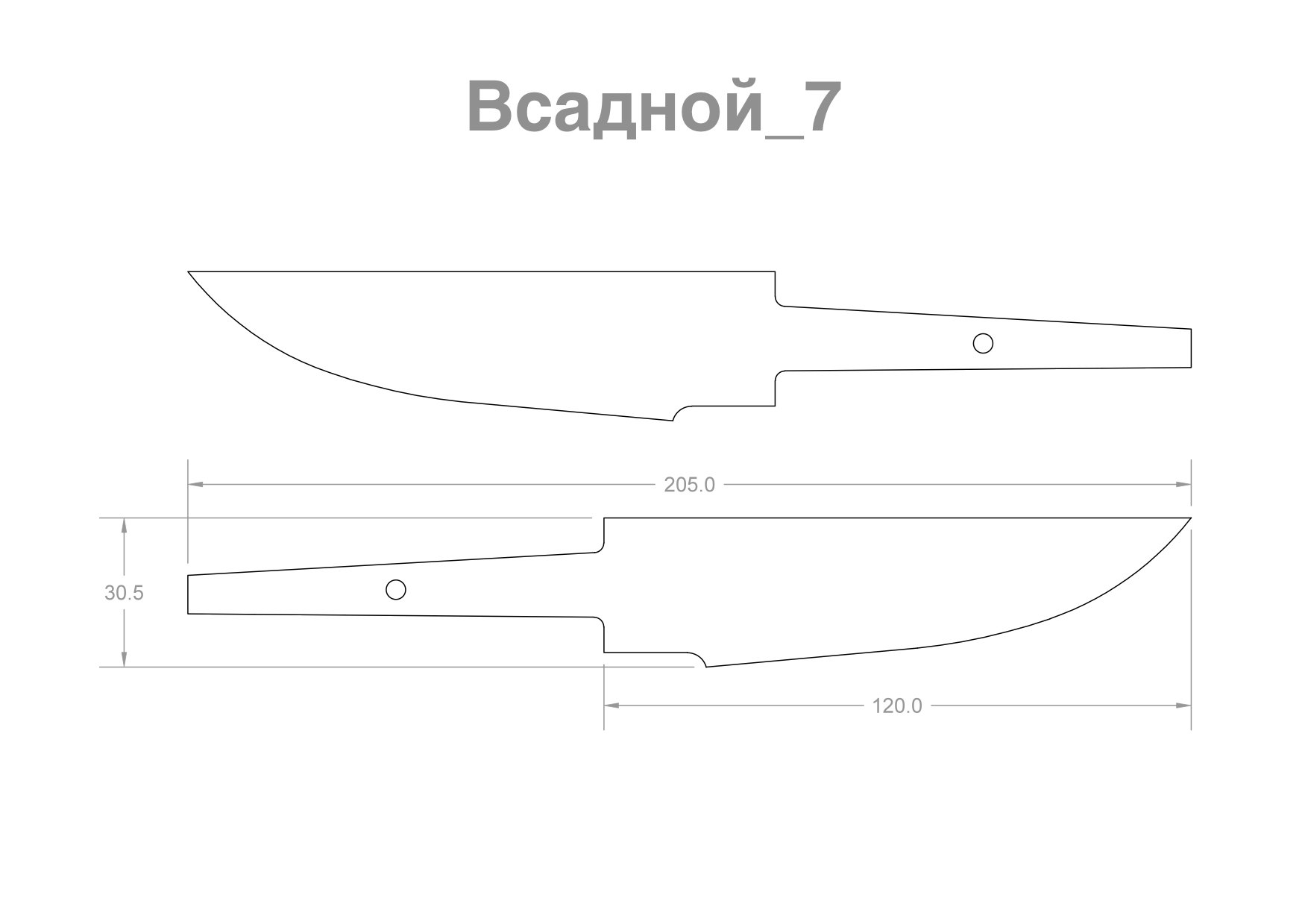 Формы клинков для ножей чертежи фото