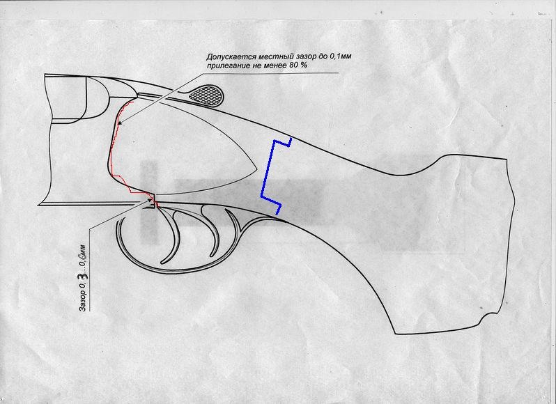Приклад ружья чертеж