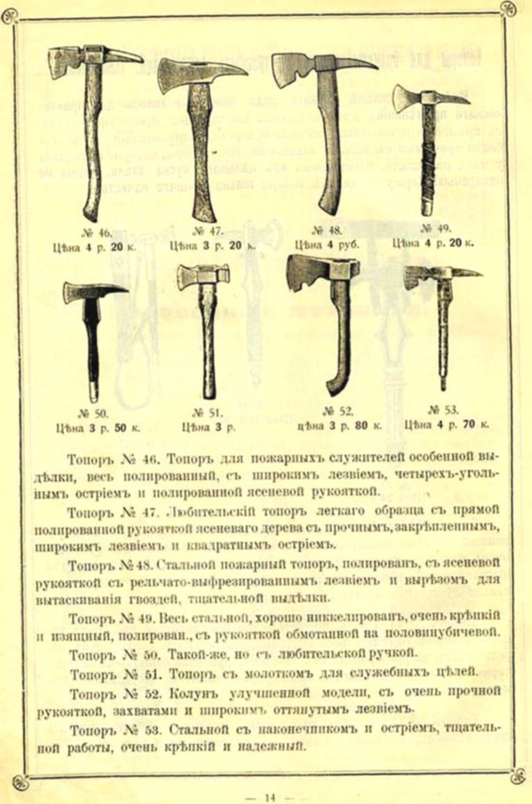 Размеры топоров ссср таблица с фото