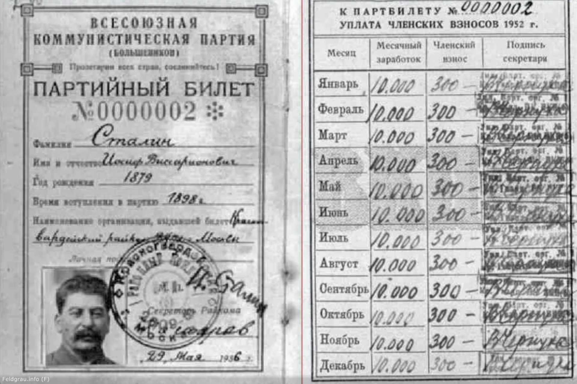 Паспорт Сталина
