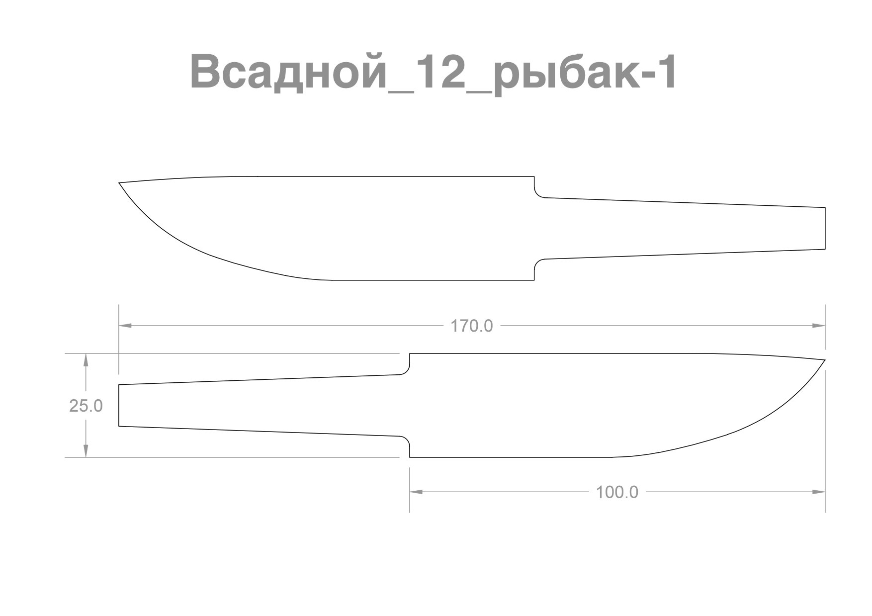 Эскизы ножей для самостоятельного изготовления для переноса на металл