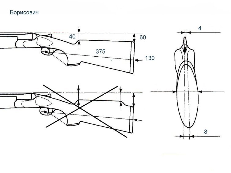 Приклад ружья чертеж