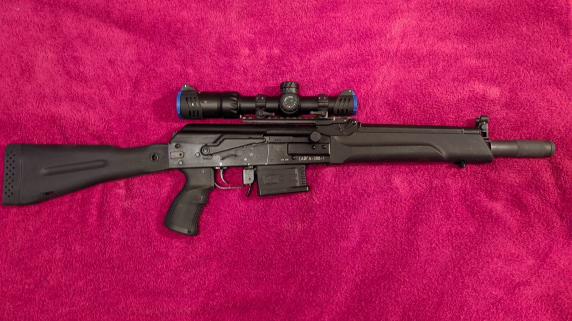 Сайга 308-1, исп. 46, .308Win, пластик, приклад пластиковый складной, ствол 350м