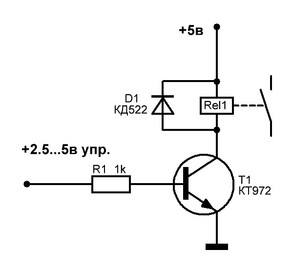 Электронный ключ схема на транзисторе 12 вольт вместо реле