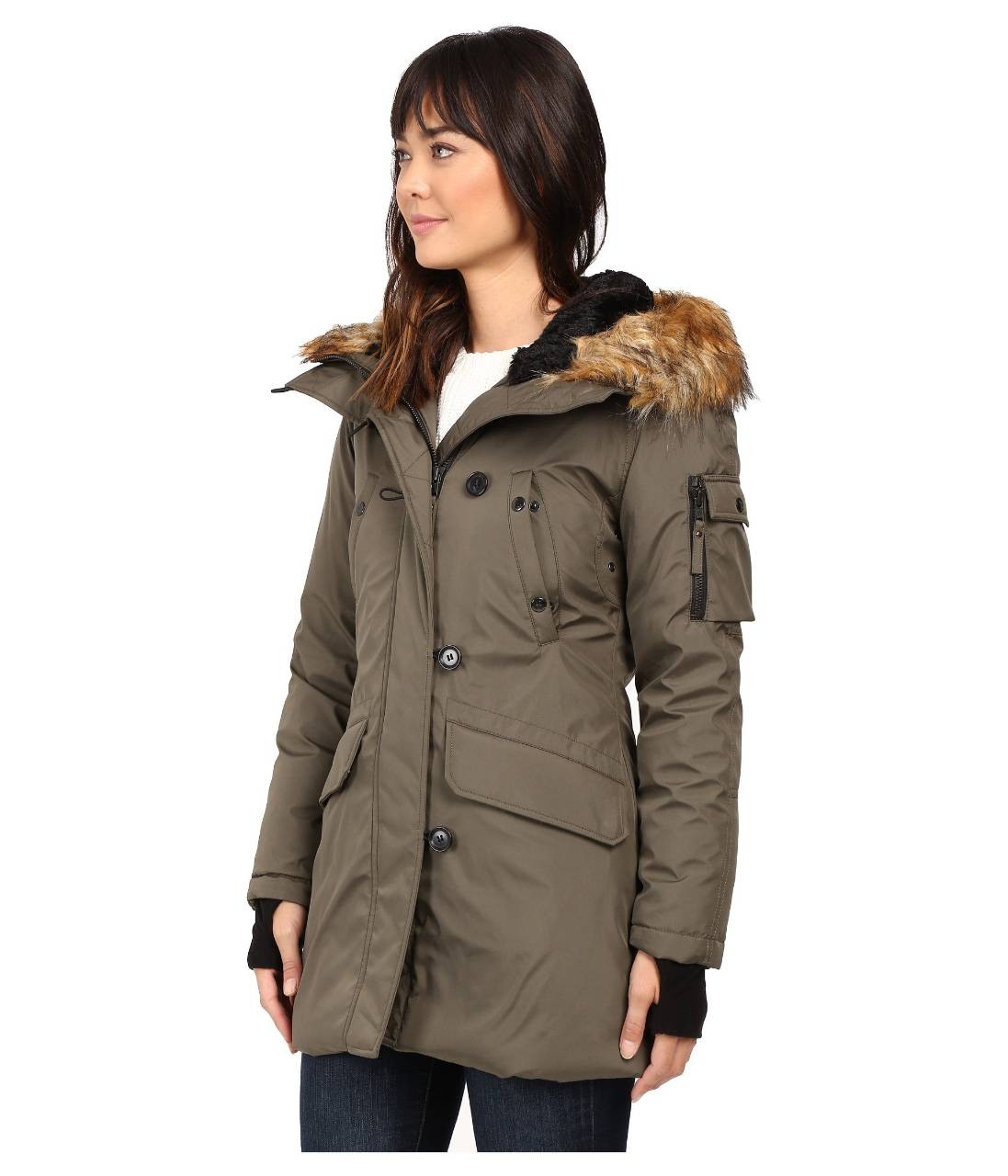 Теплая парка. Faux-fur-Trim Hooded Parka. Jennifer парка. Zappos пуховик.