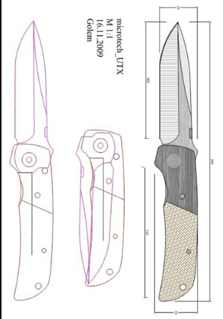 Выкидной нож ручной работы схемы