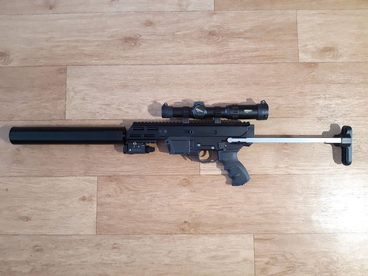 саг 9. цевьё m-lok ак 265 мм. впо 185 апгрейд. сайга акм 7. впо 185 магазин на 30.