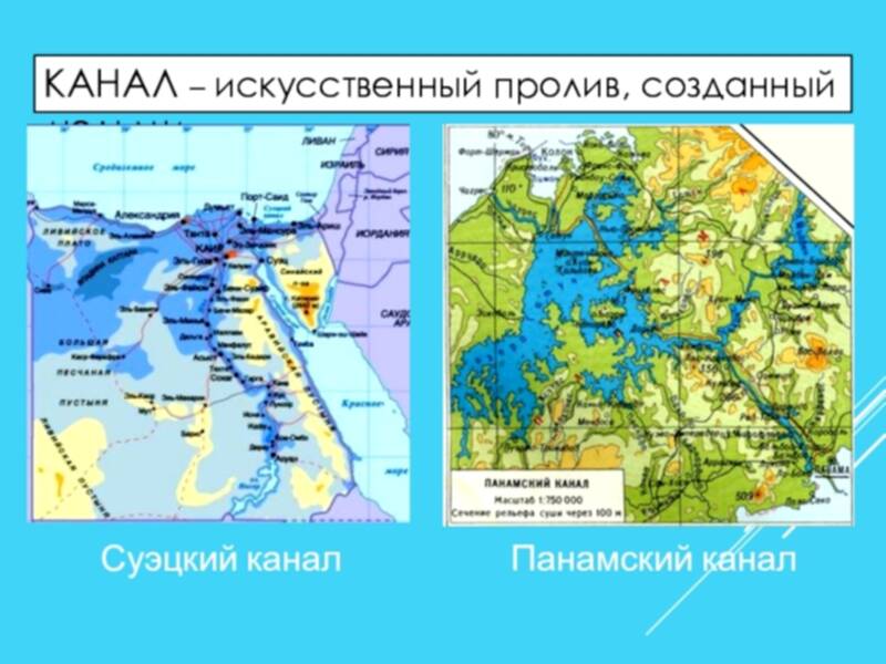 Карта проливов 6 класс